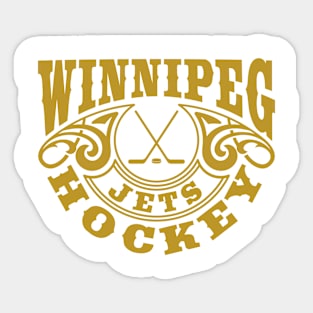 Vintage Retro Winnipeg Jets Hockey Sticker